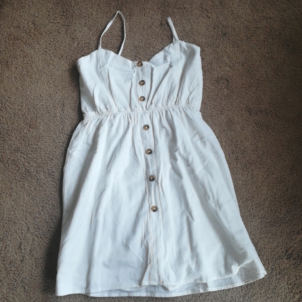 Button Front Solid Cami Skort Romper